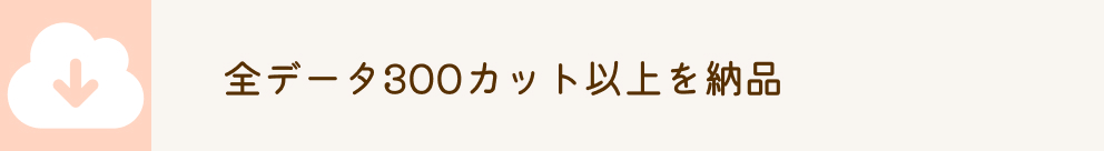 全データ300カット以上を納品