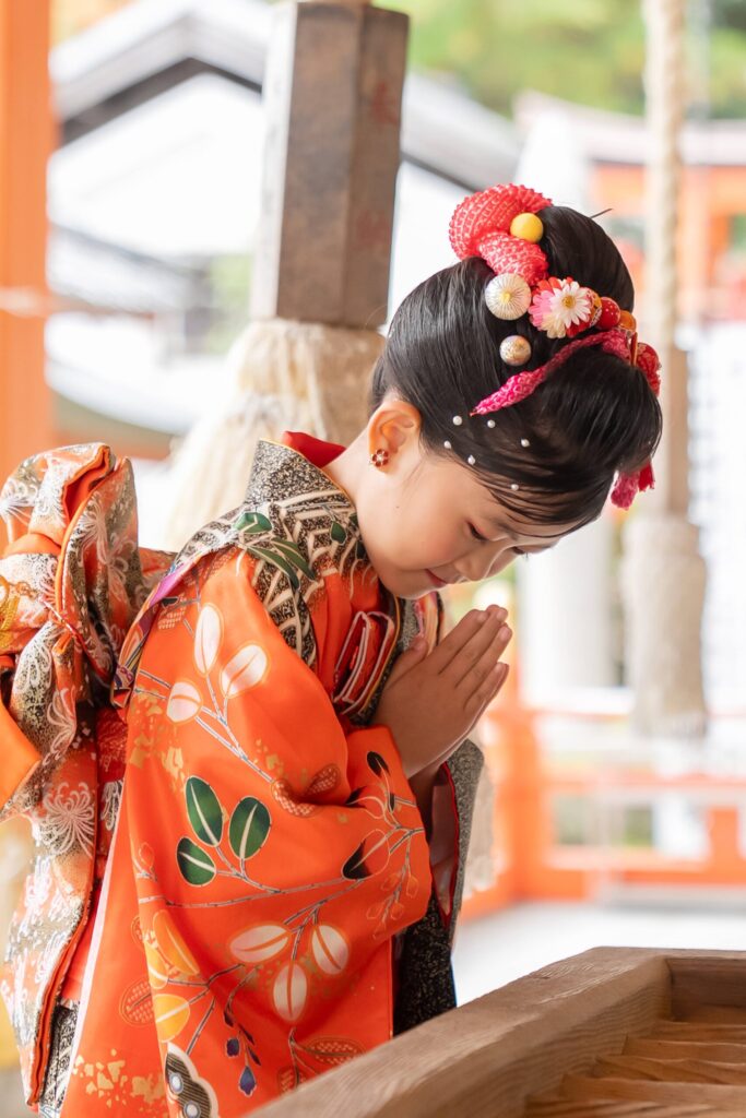 長岡天満宮 七五三 家族撮影　出張撮影